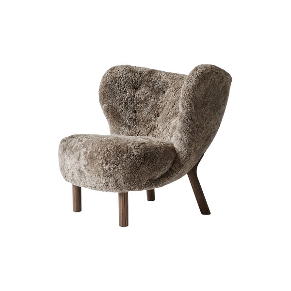 Little Petra VB1 Lounge Chair & Pouf ATD1, Sahara/oiled walnut, &Tradition