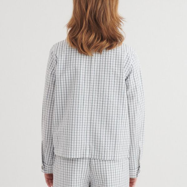 Asta Short Jacket, w. white / asphalt, Basic Apparel