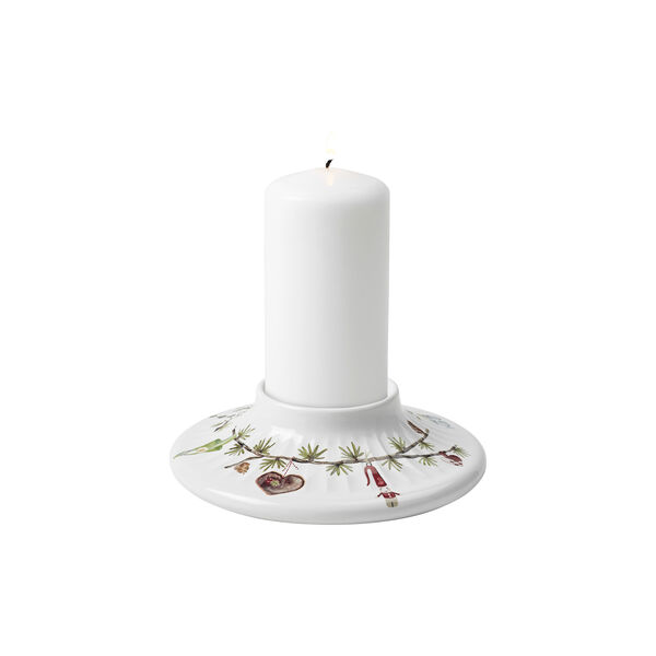 Hammersh&oslash;i Christmas Stumpenkerzenhalter, wei&szlig; mit Dekor, K&auml;hler
