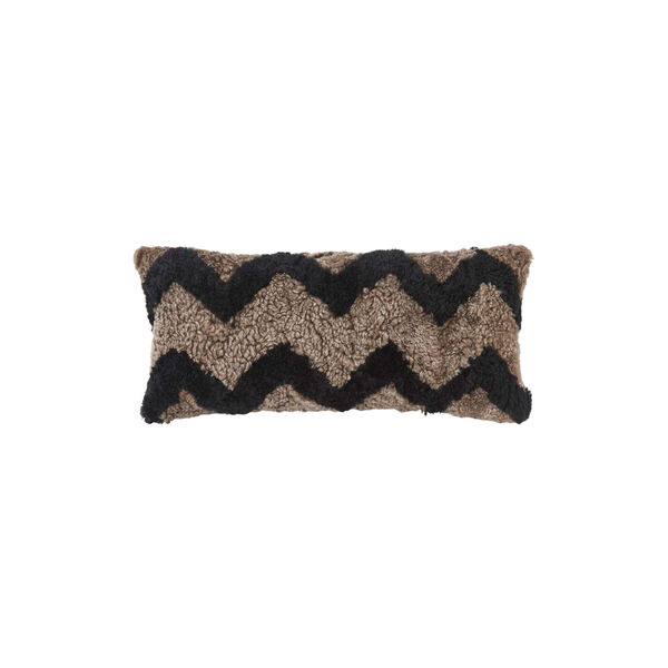 PATTERN COLLECTION Zig Zag Kissen, taupe/black, NATURES Collection
