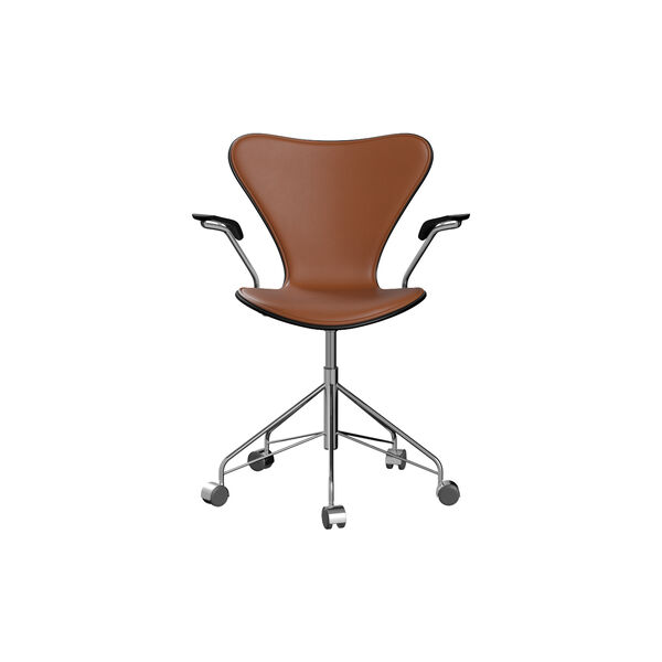 Series 7&trade; 3217 Front Upholstered Office Chair, Essential walnut, Fritz Hansen