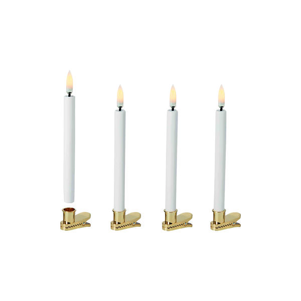 LED Weihnachtsbaumkerzen mit Clips, 4 Stk., Uyuni Lighting