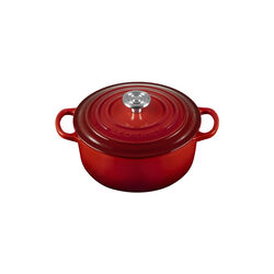 Signature Round Cocotte | 20 cm | Cerise, Le Creuset
