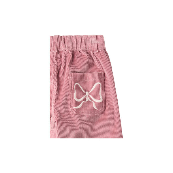 Cordhose mit weitem Bein und Stickerei, rose comb., Copenhagen Colors Organics