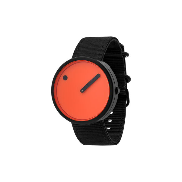 PICTO Wrist Watch, signal orange/matt black/manta ray black, PICTO