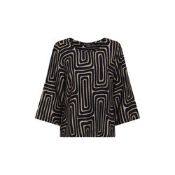 Blouse  Vivid Print, navy/camel, Micha