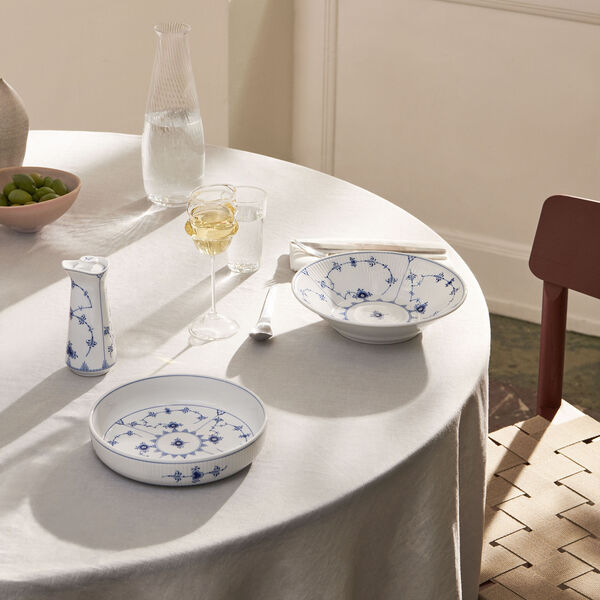 Musselmalet Gerippt Öl- und Essigflasche 33 cl, Royal Copenhagen