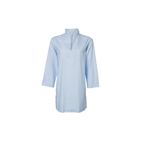 Anna Pinstriped Nightshirt, light blue, Geismars V&aelig;verier