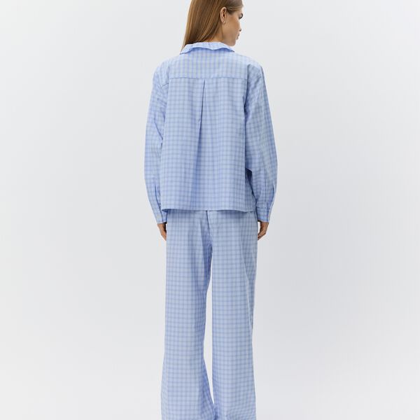 JordenSW karierte Hose mit weitem Bein, blue, Sofie Schnoor