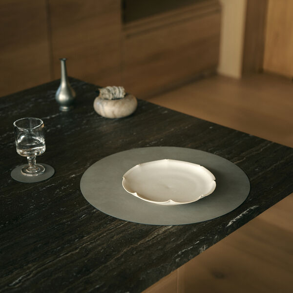 Nupo table mat Circle L, light grey, LIND DNA