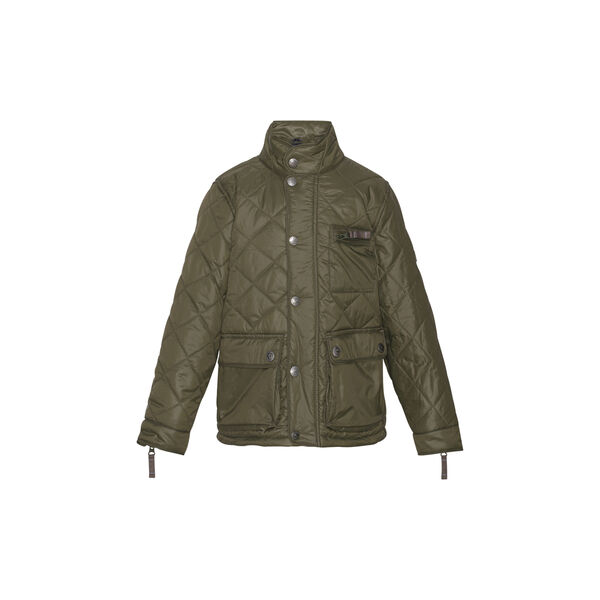 Quilted Boys Jacket, dark olive, VER de TERRE