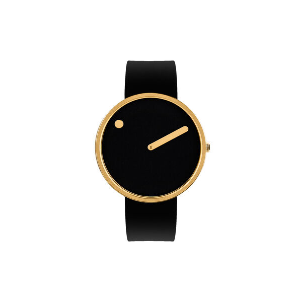 PICTO Wrist Watch, black/gold/black PICTO Wrist Watch, black/gold/black, Picto