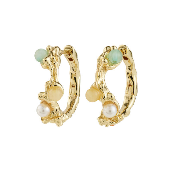 IRIS hoop ohrringe, vergoldet, Pilgrim