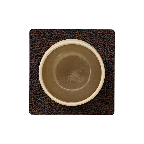 Bull glass mat Square, brown, LIND DNA