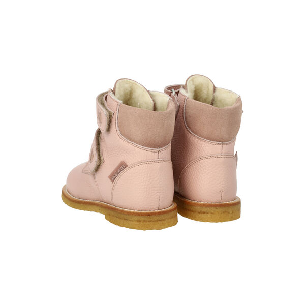 TEX-Stiefel mit Klettverschluss, altrosa/multifarbiger Glitzer, ANGULUS