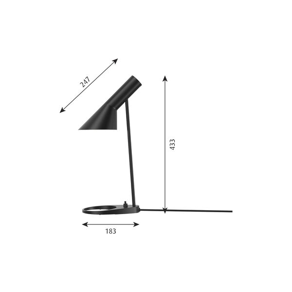 AJ Mini Table Lamp, black, Louis Poulsen