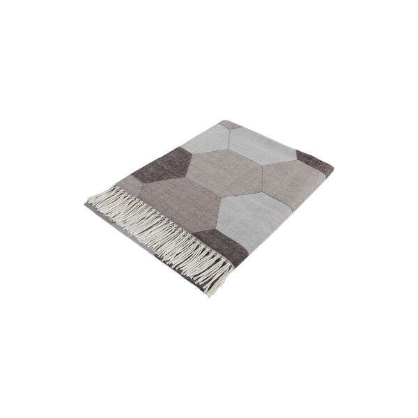 Hexagon Plaid, beige, Geismars Væverier