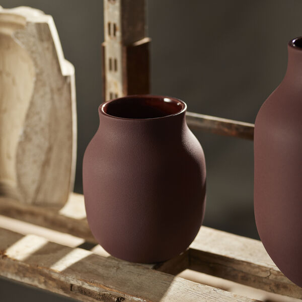Studio Omaggio #1 Vase H 20 cm, burgundy, K&auml;hler