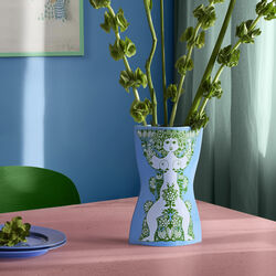 Nina Vase, hellblau/gr&uuml;n, Bj&oslash;rn Wiinblad