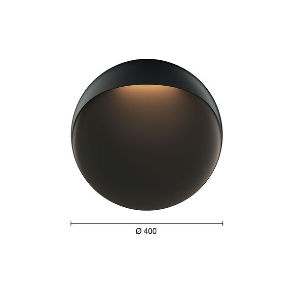 Flindt Wall Lamp &Oslash; 40, black texture, Louis Poulsen