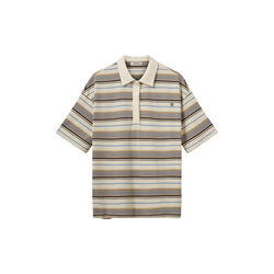 PilSW gestreiftes Oversize-Poloshirt, off white striped, Sofie Schnoor