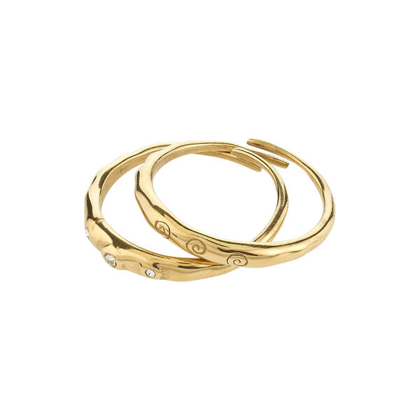 FIRE rings 2-in-1 set, vergoldet, Pilgrim