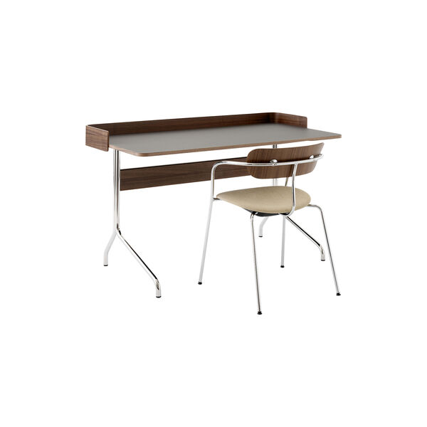 Pavilion Desk AV17, walnut/iron, &Tradition