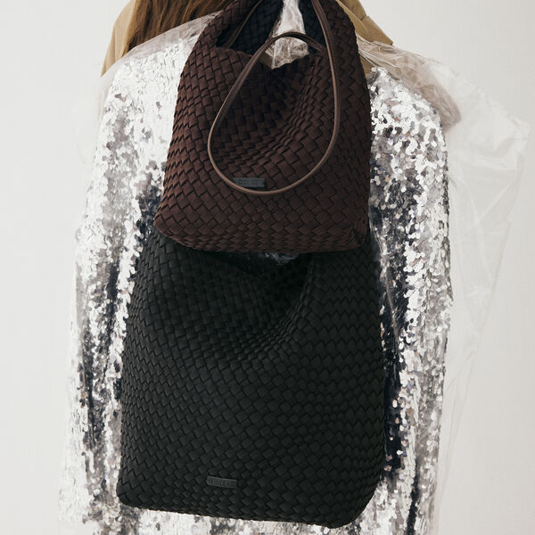 Geflochtene Tageshandtasche, chocolate plum, DAY ET