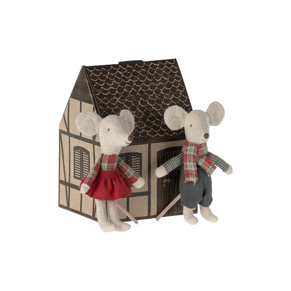 Kleiner Bruder und kleine Schwester Winterm&auml;use Zwillinge, Maileg