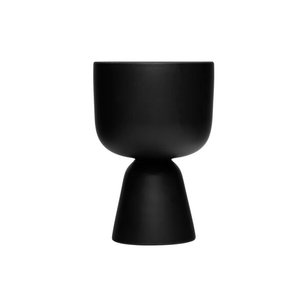 Nappula Flowerpot small, matte black, Iittala