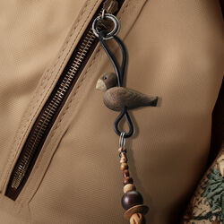 Vogel-Schlüsselanhänger, schwarz, Kay Bojesen Denmark