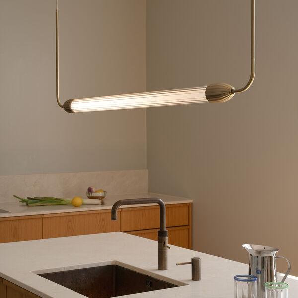 Lineare Pendelleuchte Lemon Squeeze, messing, UMAGE