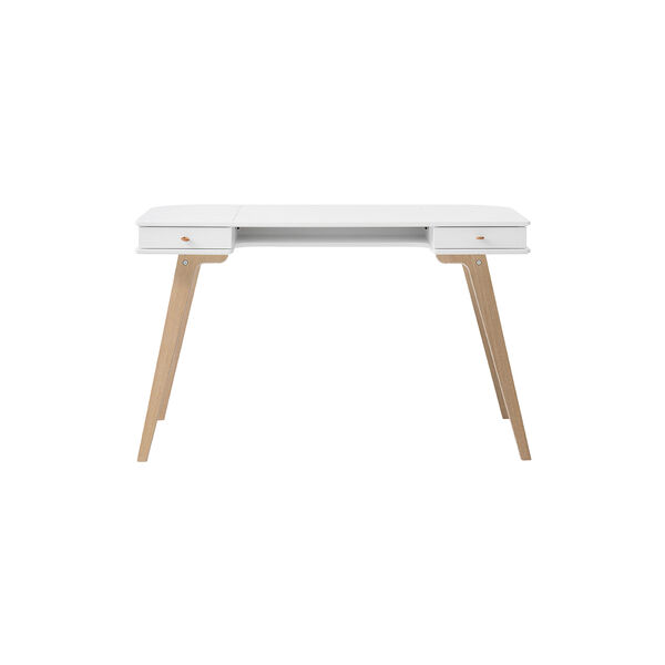 Wood Desk 72,6 cm, white/oak, Oliver Furniture