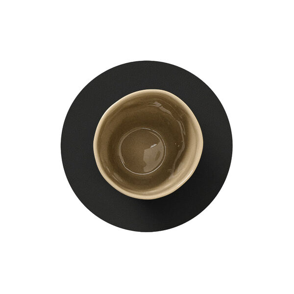 Nupo glass mat Circle, black ink, LIND DNA