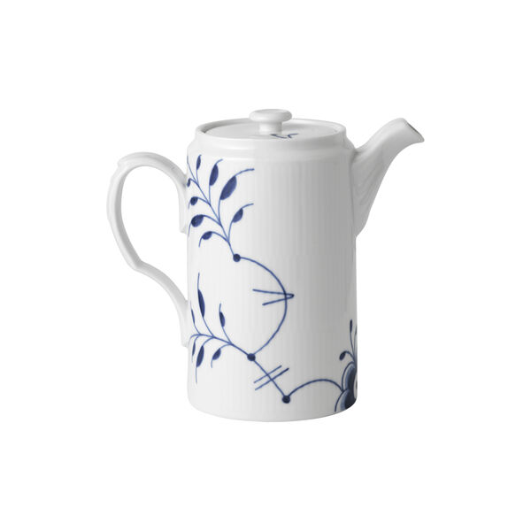 Mega Blau Gerippt Kanne mit Deckel, Royal Copenhagen