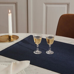 HERRINGBONE Placemat, dark blue, Georg Jensen Damask