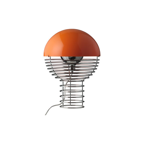 Draht-Tischlampe, orange, Verpan