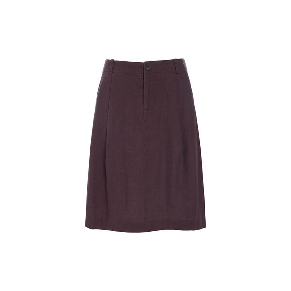 Lazy linen skirt with pleats, raisin, BITTE KAI RAND