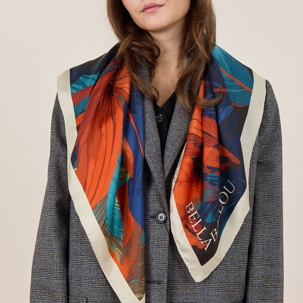 LEAF&nbsp;FALL&nbsp;Scarf, petrol, Bella Ballou