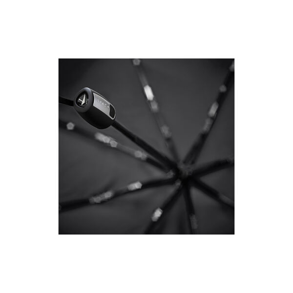 Mini automatic foldable storm umbrella, pure black, Senz