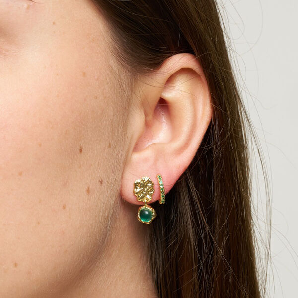 Noora post earrings, rainbow moonstone, Pure by Nat