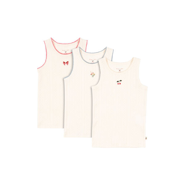 Minna 3er-Pack Tanktops, antique white, Konges Sl&oslash;jd
