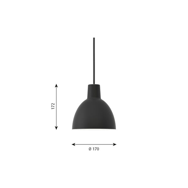 Toldbod 170 Pendelleuchte, schwarz Toldbod 170 Pendelleuchte, schwarz, Louis Poulsen