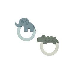 Deer Friends 2er-Pack Bei&szlig;spielzeug, gr&uuml;n/blau, Done by Deer