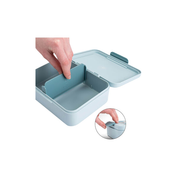 Tiny Farm Brotdose mit Unterteilung, blau, Done by Deer