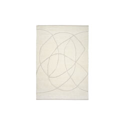 Lineal Sweep Rug, white, Linie Design