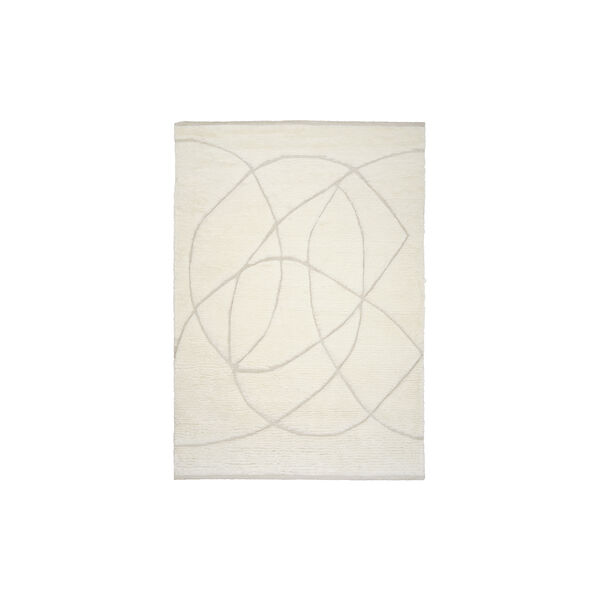 Lineal Sweep Rug, white, Linie Design