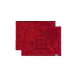 CHRISTMAS RUSTIC Placemat, deep red, Georg Jensen Damask