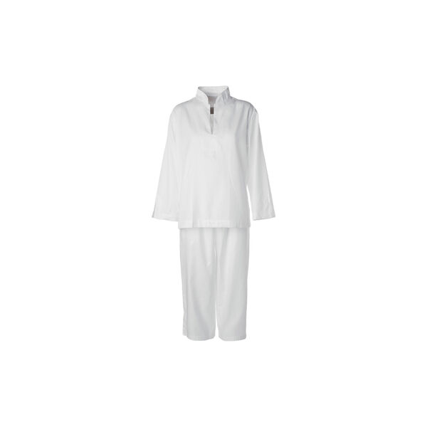 Anna Pinstriped Pajamas, white, Geismars V&aelig;verier