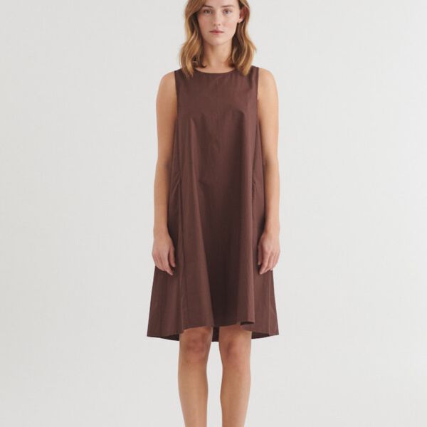 Ida Dress, chicory coffee, Basic Apparel